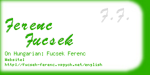 ferenc fucsek business card